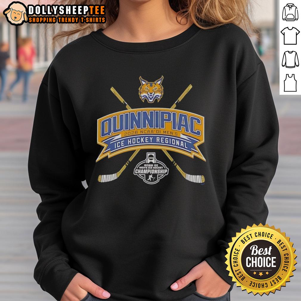 Pretty Quinnipiac Bobcats 2026 NCAA Division I Men's Ice Hockey Regional T-Shirt - Image 5