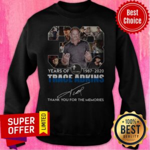 Alternative view of Nice 33 Years Of 1987 2020 Trace Adkins Thank You For The Memories Shirt