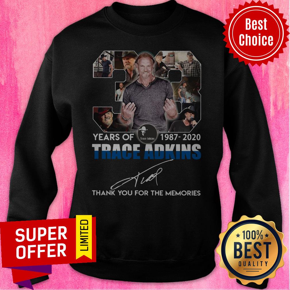 Nice 33 Years Of 1987 2020 Trace Adkins Thank You For The Memories Shirt - Image 2