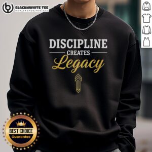 Alternative view of Official Discipline Creates Legacy Motivational Minimalist T-Shirt