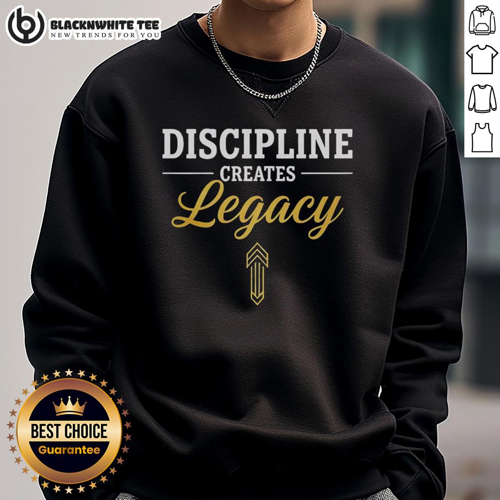 Official Discipline Creates Legacy Motivational Minimalist T-Shirt - Image 2