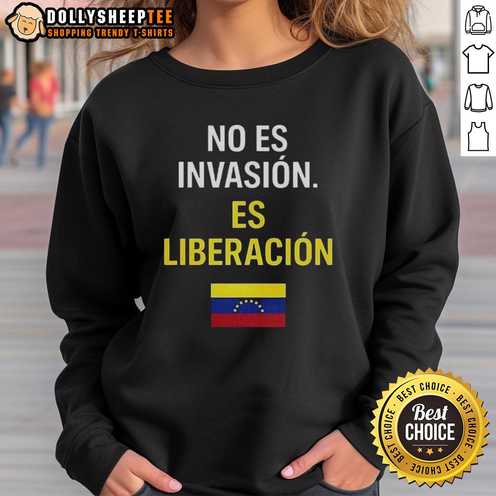 Official No Es Invasion Es Liberacion Flag T-Shirt - Image 5