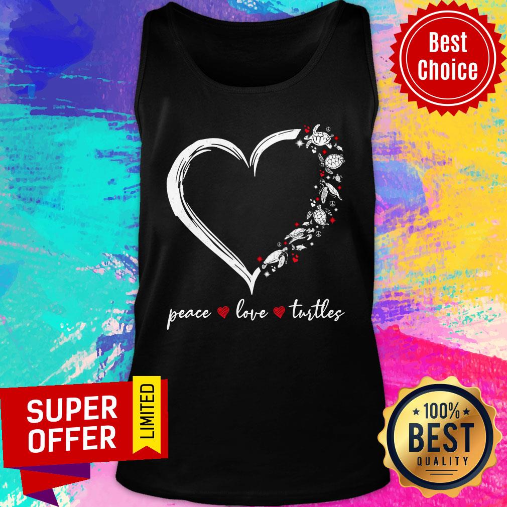 Peace Love Turtles Heart Shirt - Image 3