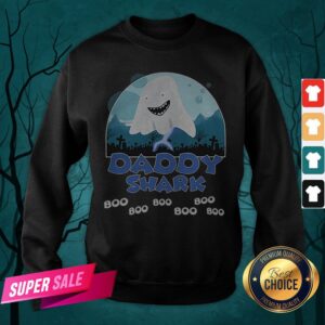 Alternative view of Good Daddy Shark Boo Boo Boo Ghost Halloween Shirt