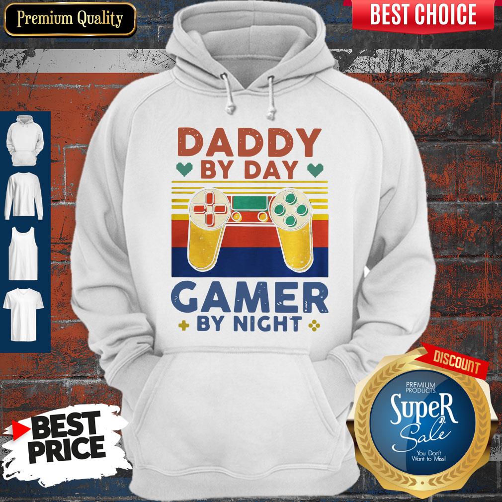 Awesome Daddy By Day Gamer By Night Vintage Shirt - Image 4
