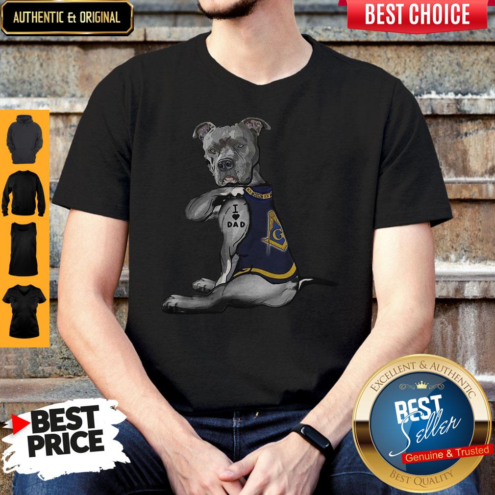 Awesome Dog Pitbull I Love Mom Tattoo Gift Shirt