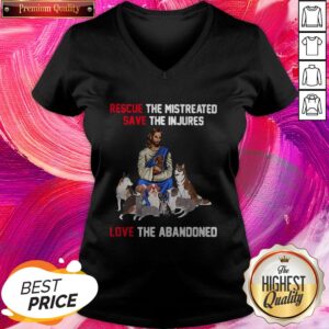 Alternative view of Jesus Love Dogs Rescue The Mistreated Save The Injured Love The Abandoned Shirt