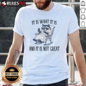 Funny It Is What It Is And It Is Not Great Raccoon T-Shirt
