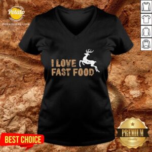 Alternative view of Funny I Love Fast Food Hunting Shirt