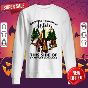 Alternative view of Halloween Jason Voorhees Drunkest Bunch Of Assholes This Side Of Camp Crystal Lake Shirt