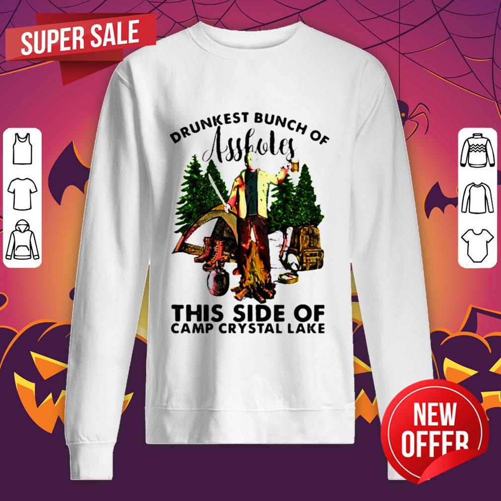 Halloween Jason Voorhees Drunkest Bunch Of Assholes This Side Of Camp Crystal Lake Shirt - Image 2