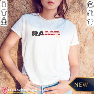 Alternative view of Los Angeles Rams Flag Script Franklin T-Shirt