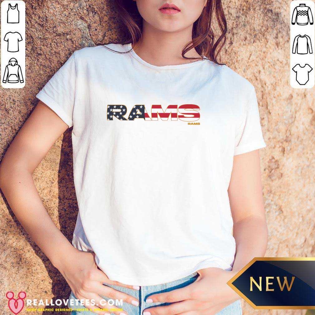 Los Angeles Rams Flag Script Franklin T-Shirt - Image 2