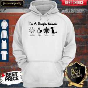 Alternative view of Perfect I'm A Simple Woman Sunshine Coffee Turles Cats Shirt