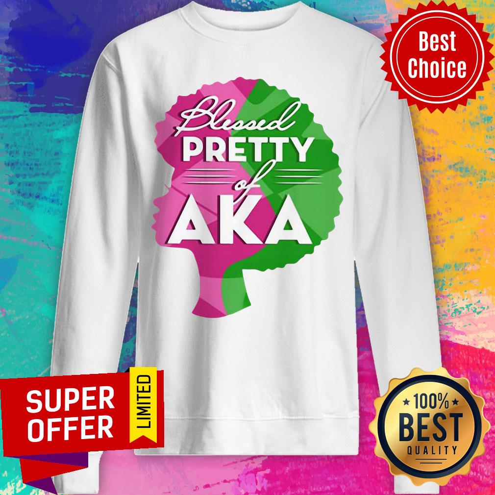 Premium Aka Sorority 1908 Blessed Pretty Girl Of Aka Shirt - Image 4