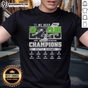 Official Seattle Seahawks NFC West Division Champions 1 Seed T-Shirt