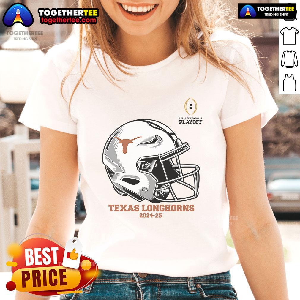 Nice College Football Playoff 2025 Texas Longhorns Helmet T-Shirt - Image 3