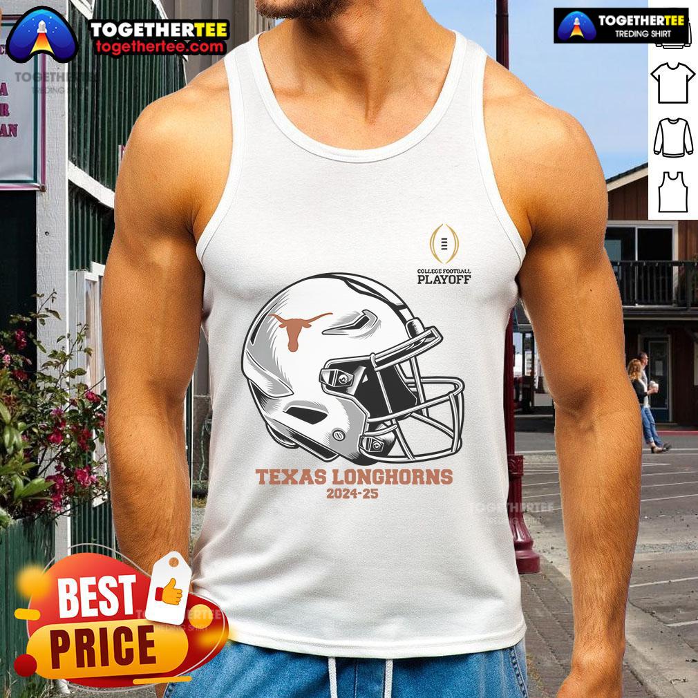 Nice College Football Playoff 2025 Texas Longhorns Helmet T-Shirt - Image 4