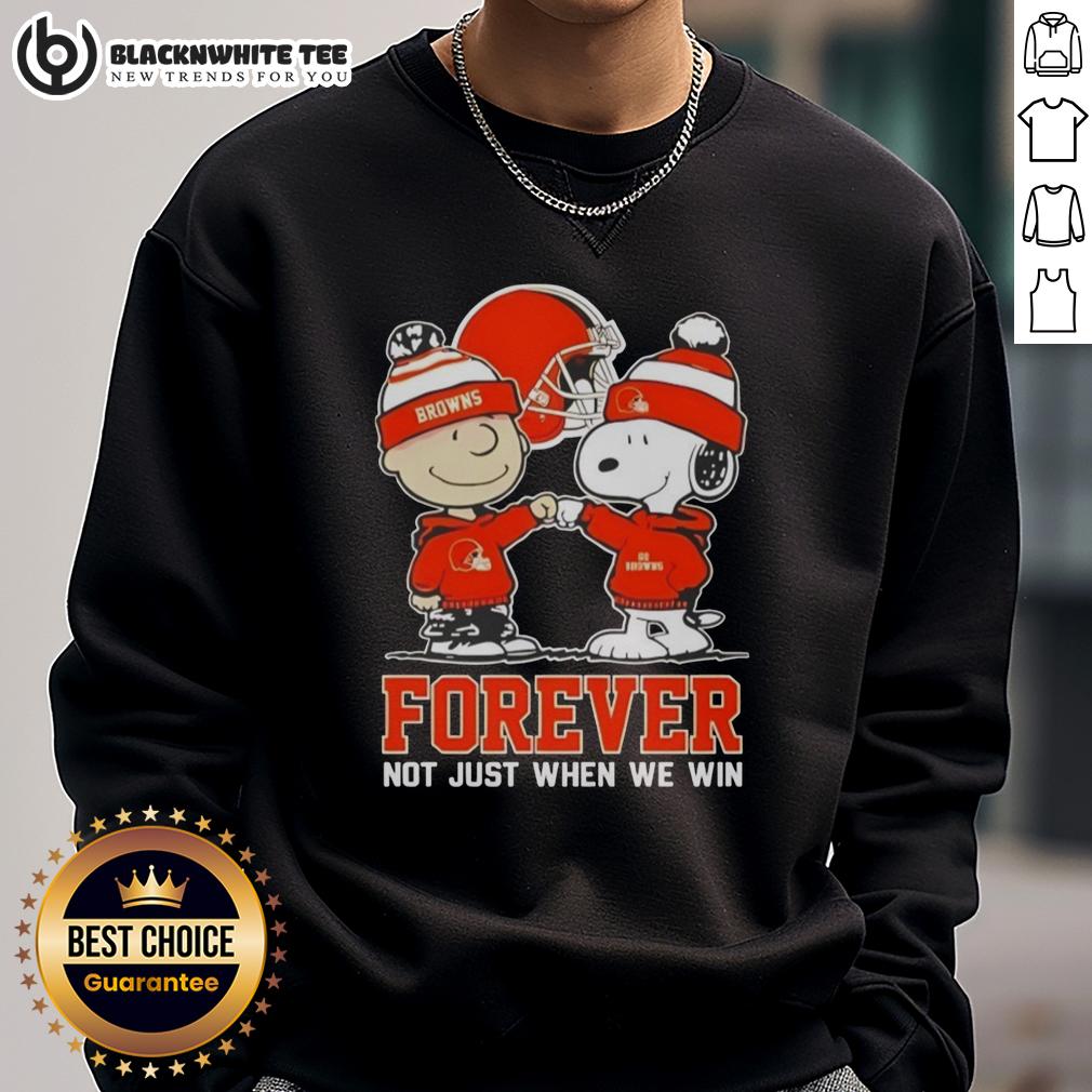 Premium Peanut Snoopy Charlie Brown Cleveland Browns Forever Not Just When We Win T-Shirt - Image 5
