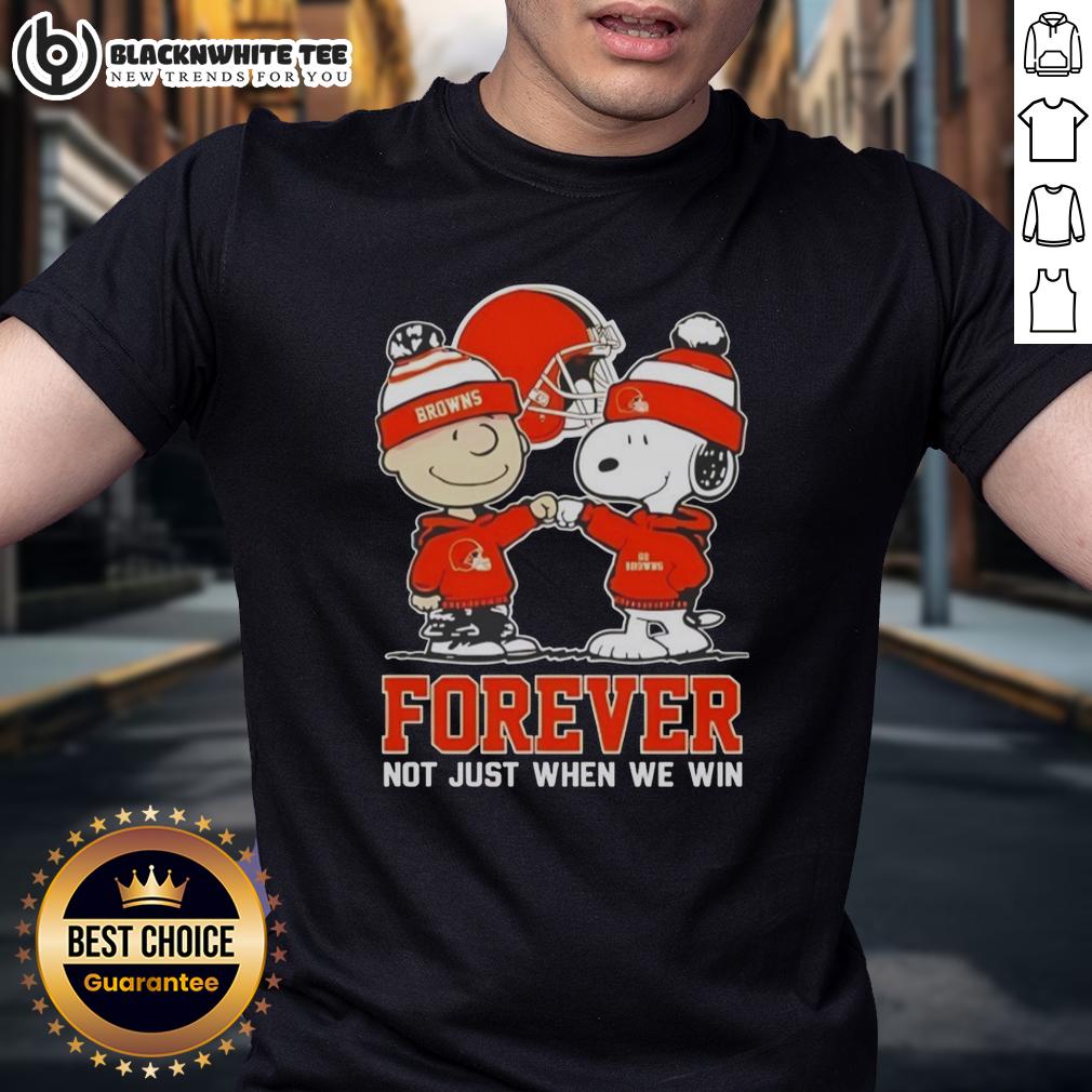 Premium Peanut Snoopy Charlie Brown Cleveland Browns Forever Not Just When We Win T-Shirt