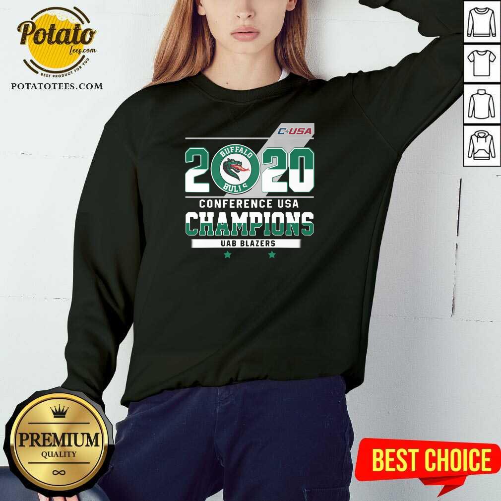 Nice C-USA 2020 Buffalo Bulls Conference USA Champions UAB Blazers Shirt - Image 4