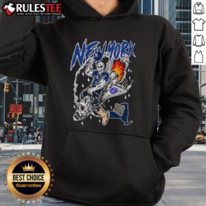 Alternative view of Awesome New York Yankees X Warren Lotas Swole Skeleton Spaceship T-Shirt