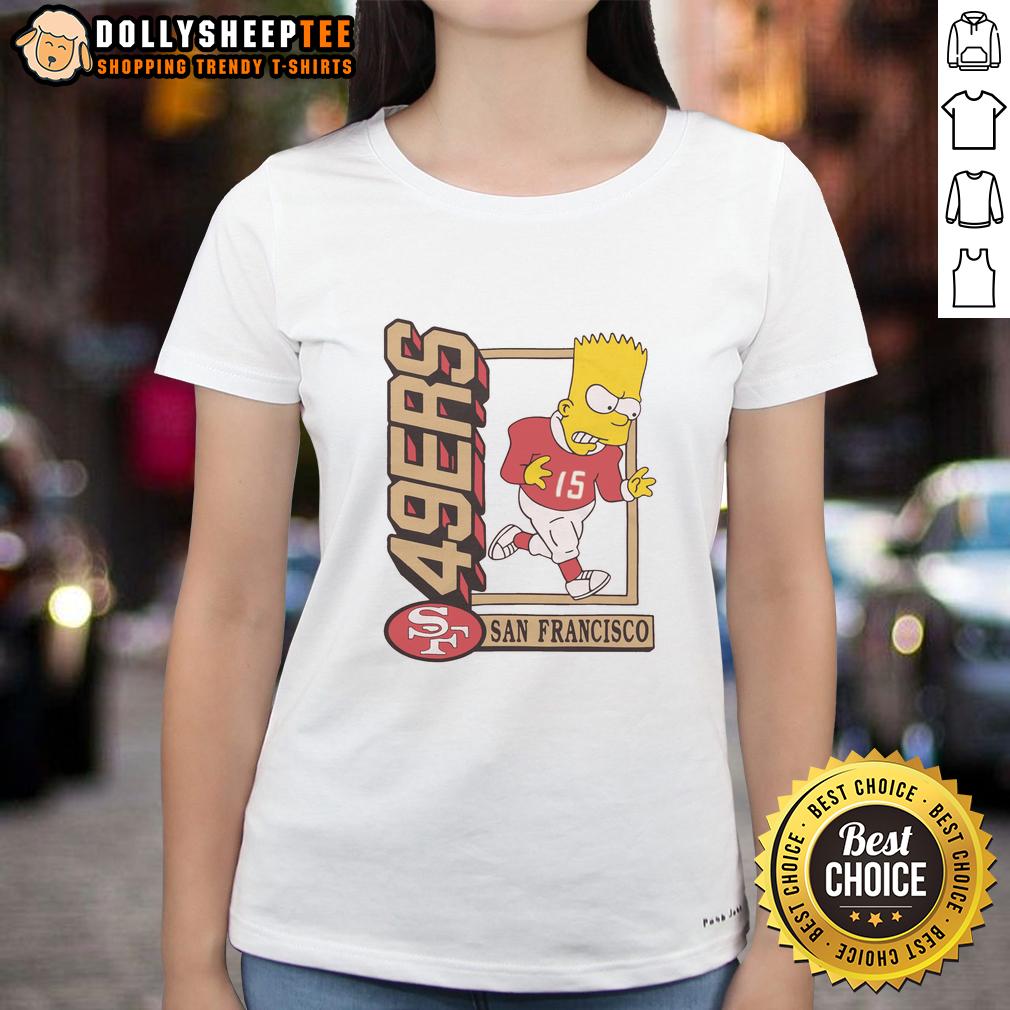 Hot The Simpsons Bart X San Francisco 49ers T-Shirt - Image 3