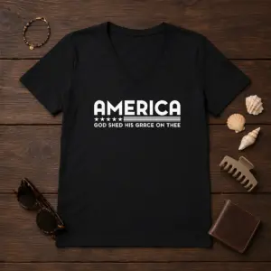 Alternative view of Funny God Shed His Grace On Thee Shirt