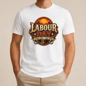 Nice Hot Western Labour Day Work Hard Take Pride Cowboy Shirt