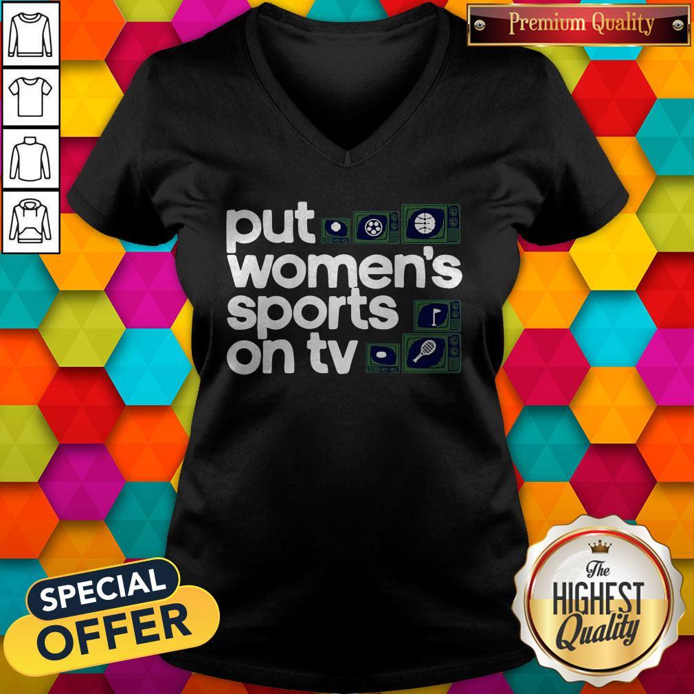 Top Put Women’s Sports On TV 2020 Shirt - Image 3