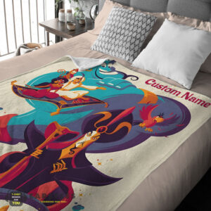 Alternative view of Good Aladdin and the Magic Lamp Disney Cartoon Blanket – Customize Blanket