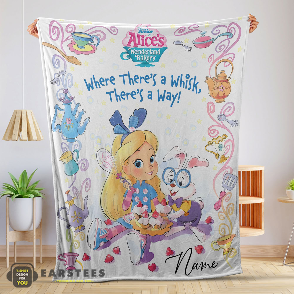 Good Alice's Wonderland Bakery Disney Junior Blanket Fleece Customized Blanket