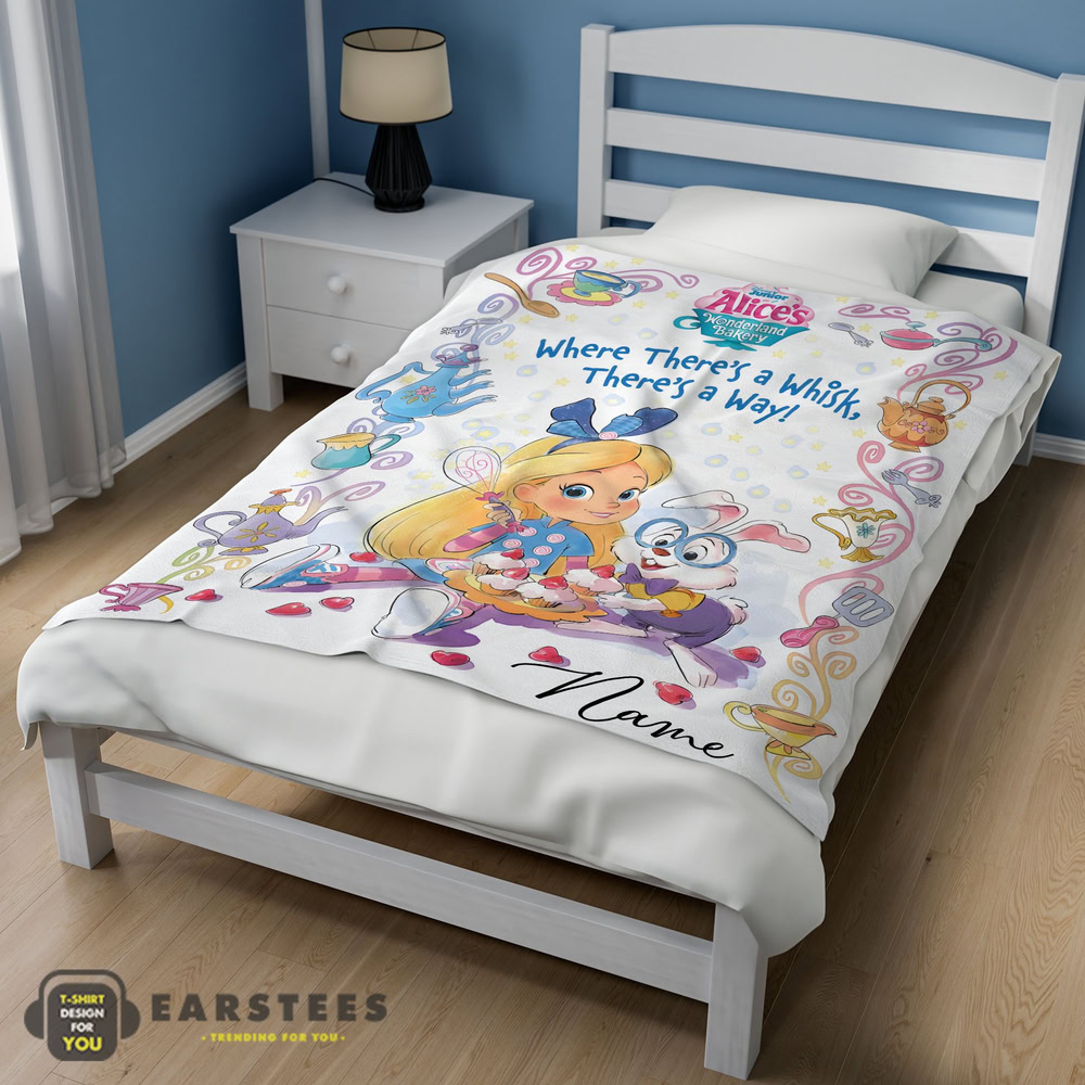 Good Alice's Wonderland Bakery Disney Junior Blanket Fleece Customized Blanket - Image 3