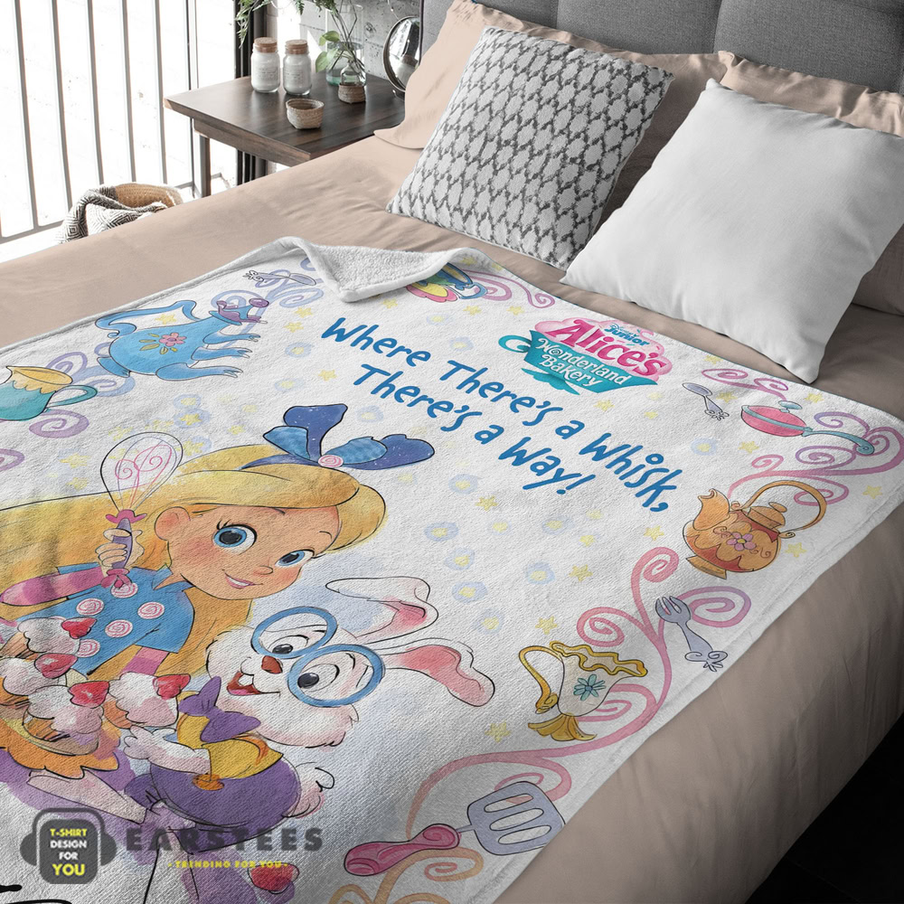 Good Alice's Wonderland Bakery Disney Junior Blanket Fleece Customized Blanket - Image 2