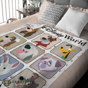 Alternative view of Good All Dogs in Walt Disney World Moods Blanket – Customize Blanket