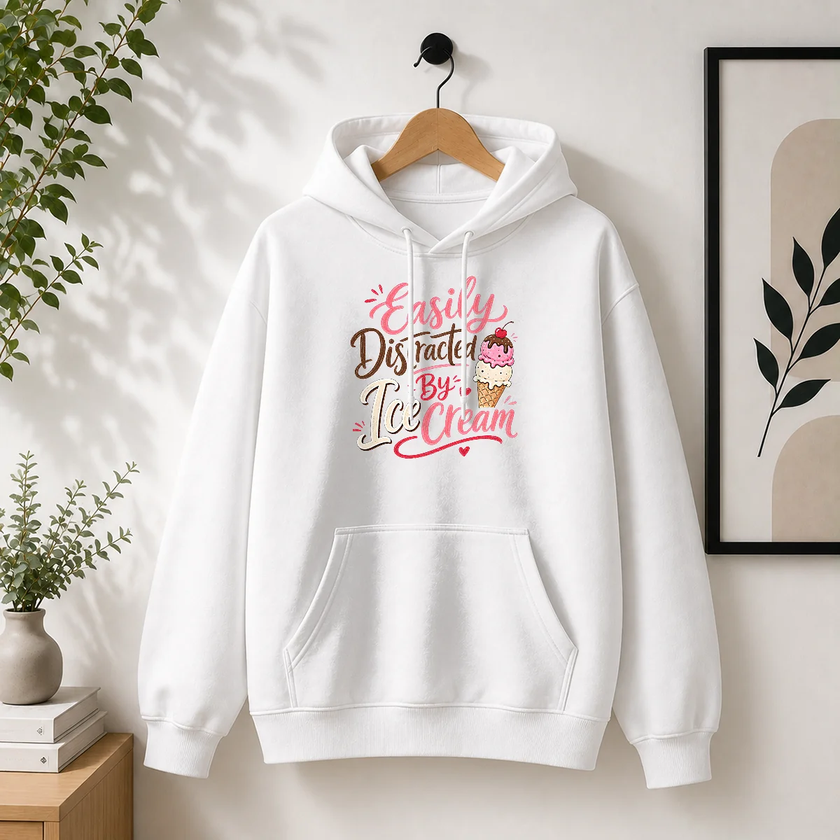 Nice Easily Distracted By ICE Cream Funny Cute Shirt - Image 2