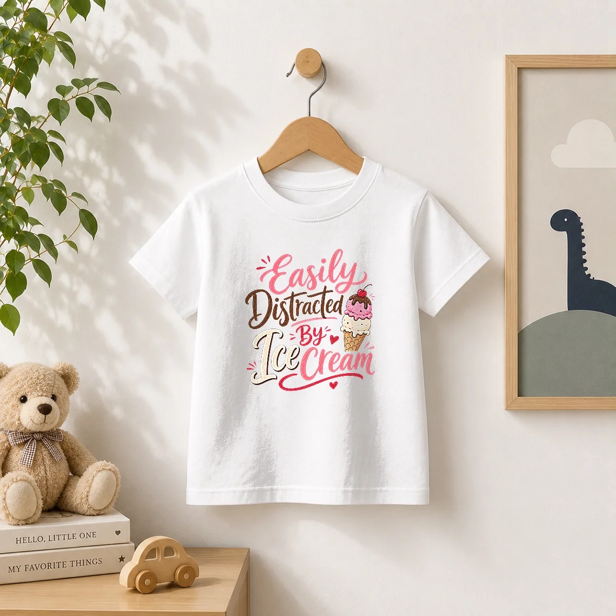Nice Easily Distracted By ICE Cream Funny Cute Shirt - Image 9