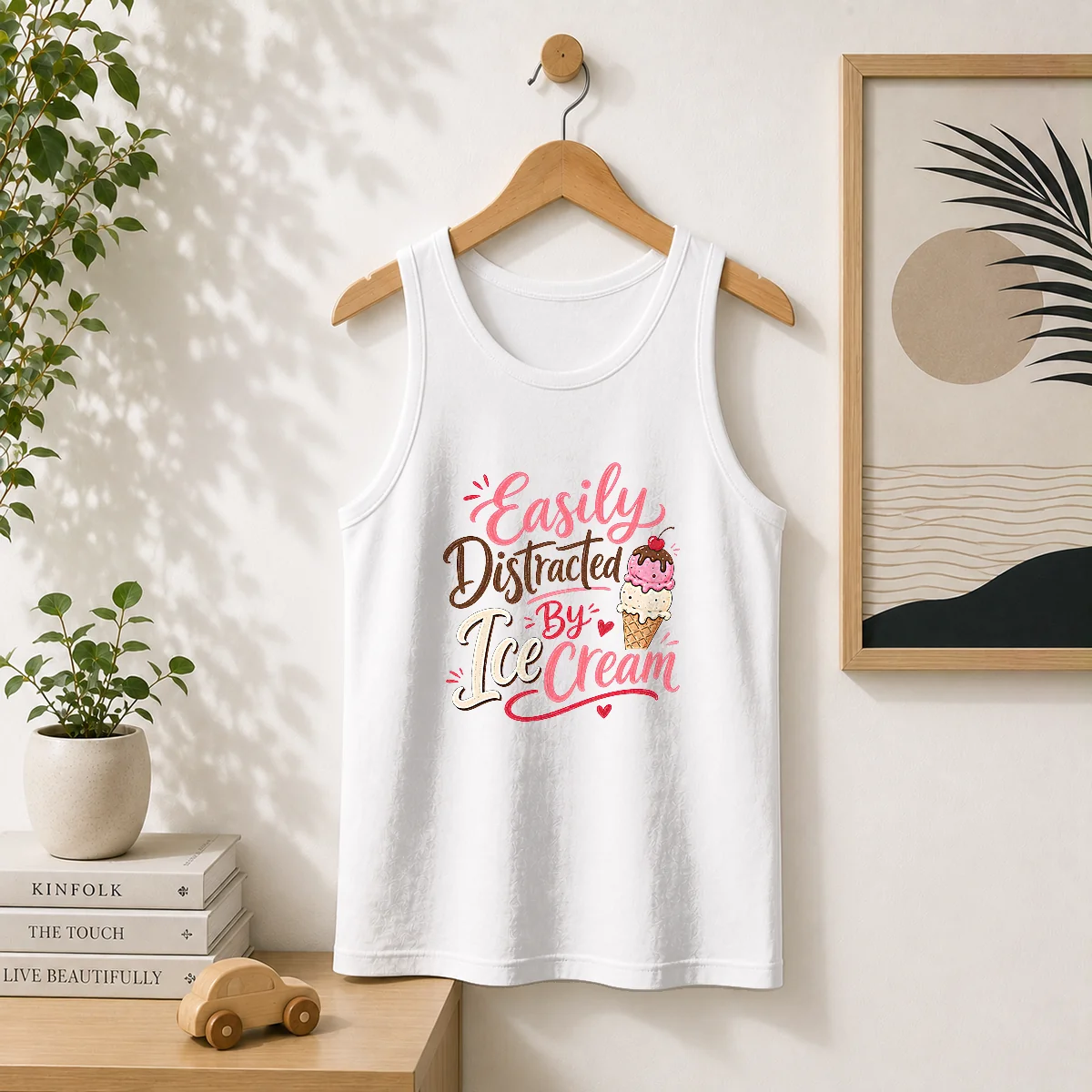 Nice Easily Distracted By ICE Cream Funny Cute Shirt - Image 6