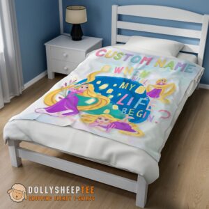 Alternative view of Perfect Disney Long Hair Princess Rapunzel Princess Blanket Fleece Customized Blanket
