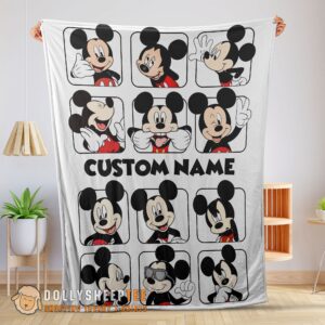 Perfect Disney Mickey And Friends Mickey Mouse Moods Blanket Customize Blanket