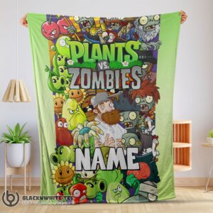 Perfect Game Plants Vs Zombies All Character Blanket Fleece Customized Blanket