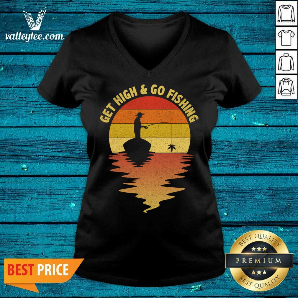 Attractive Get High And Go Fishing Sunset Shirt - Image 3