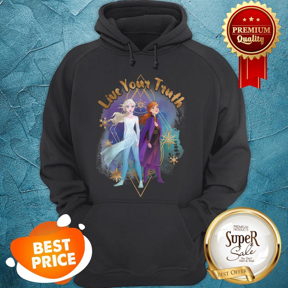 Nice Disney Frozen 2 Elsa Anna Live Your Truth Geometric Portrait Shirt - Image 2
