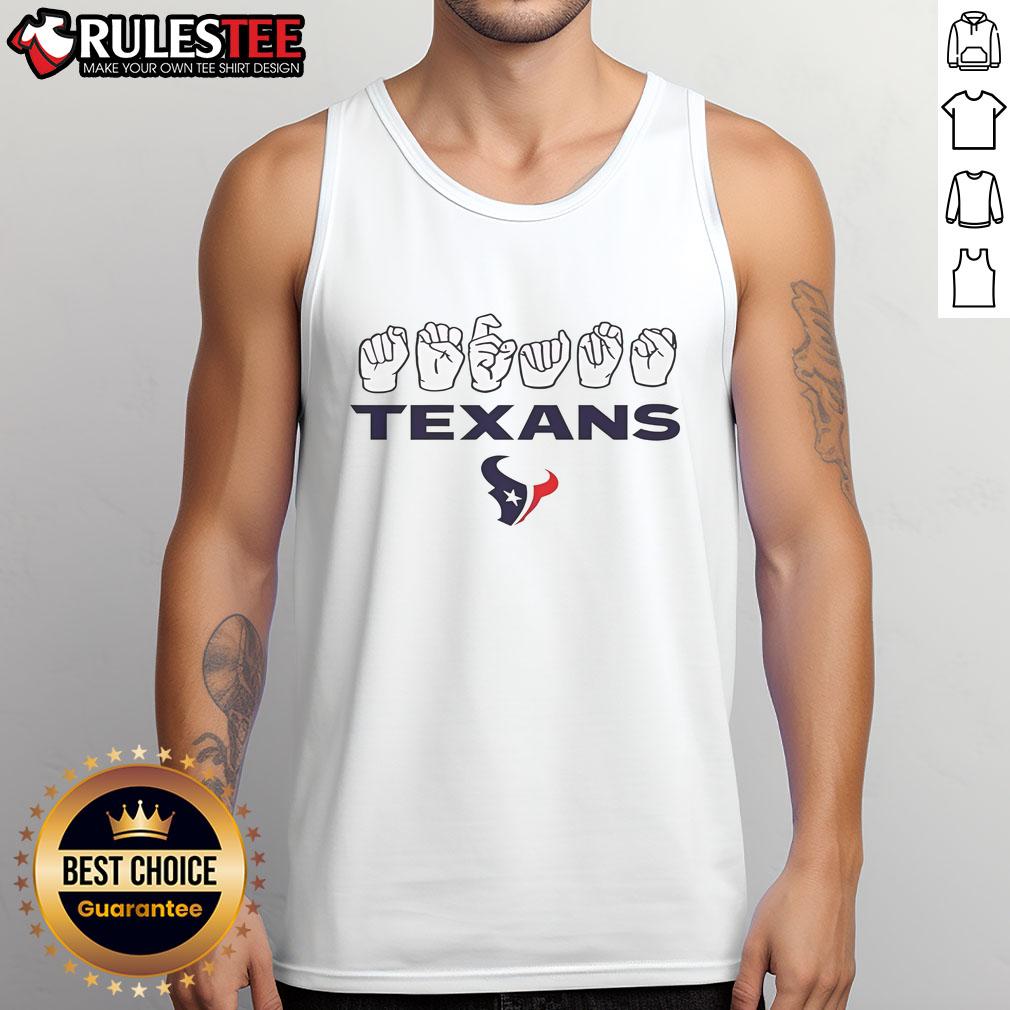 Nice Houston Texans Football Homage Youth Love Sign Hand Signals T-Shirt - Image 4