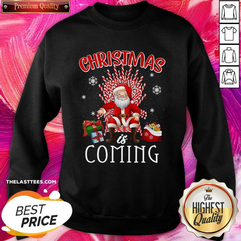 Official Santa Claus Christmas Is Coming Shirt - Image 4