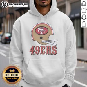 Alternative view of Top San Francisco 49ers Football Logo In Big Helmet T-Shirt