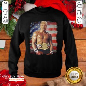 Alternative view of Attractive Trump Rocky Fighter American Flag Shirt