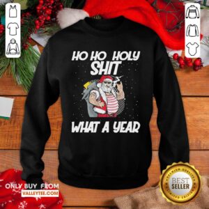 Alternative view of Beautiful Santa Ho Ho Holy Shit What A Year Shirt