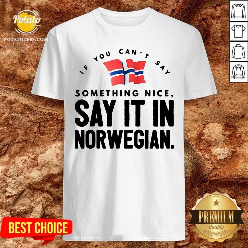 Good If You Can’t Say Something Nice Say It In Norwegian Shirt