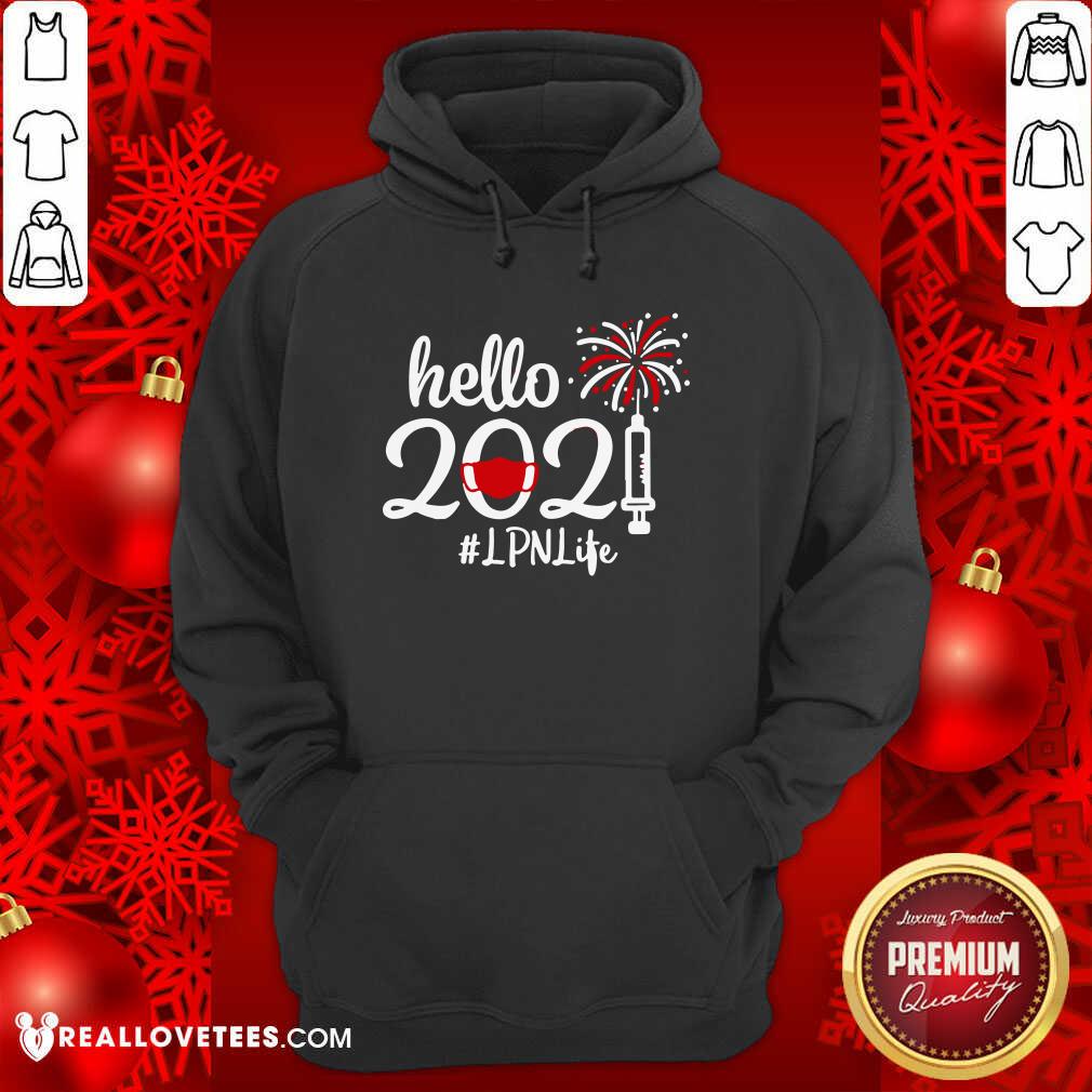 Happy Hello 2021 LPN Life Face Mask Christmas Shirt - Image 4